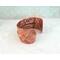 Very rustic fold formed copper cuff bracelet with braille "I am enough" Contracted Grade 2 Braille Perkins E-Z Read Slate.